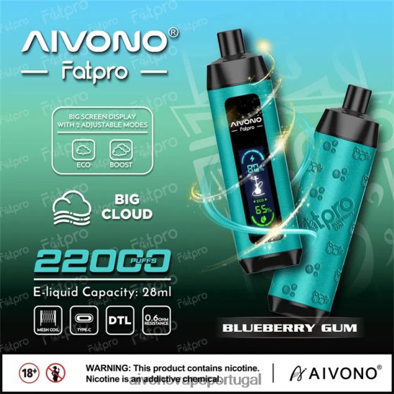 goma de mirtilo Aivono Fatpro 22000 280DJX9 | Aivono Vape Review